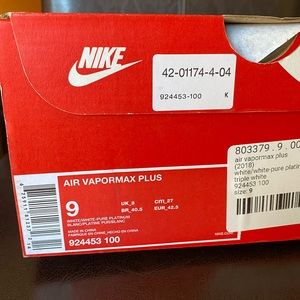 All White Nike VaporMax Plus